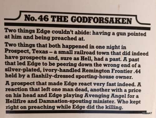 Edge - No. 46 - The Godforsaken - George G Gilman - Paperback