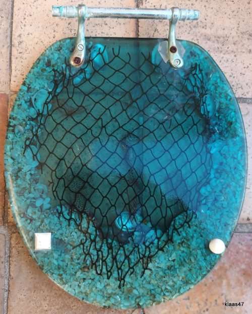 Novelty Toilet Lid  - Sea theme