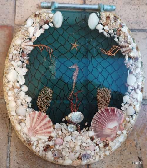Novelty Toilet Lid  - Sea theme