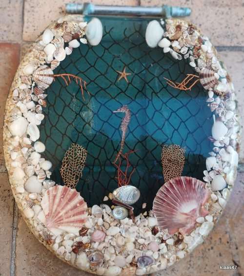 Novelty Toilet Lid  - Sea theme