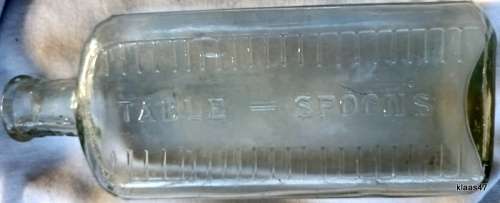 Vintage Table Spoons Pharmacy Bottle - F.N.andS.Ltd -
