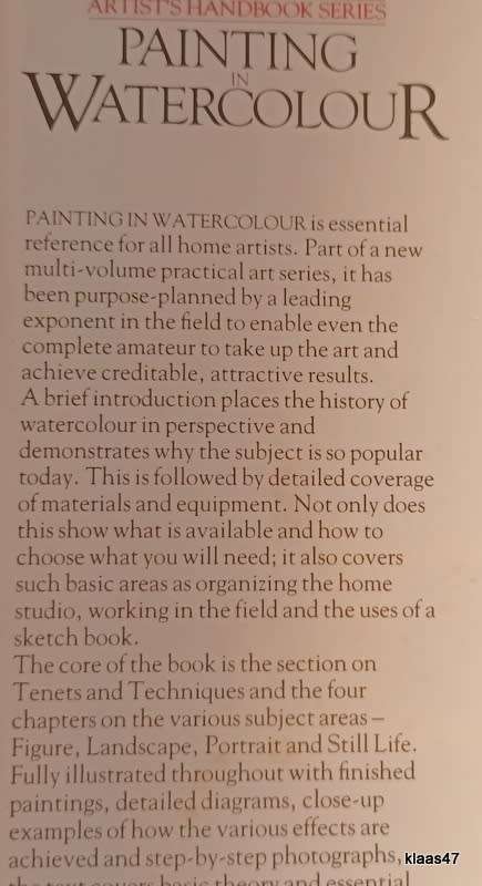 Painting in Watercolour - Kate Gwynn - Hardcover (Artist`s Handbook Series)