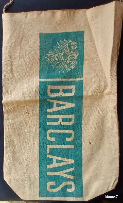 BARCLAYS Bank Cloth Money Bag