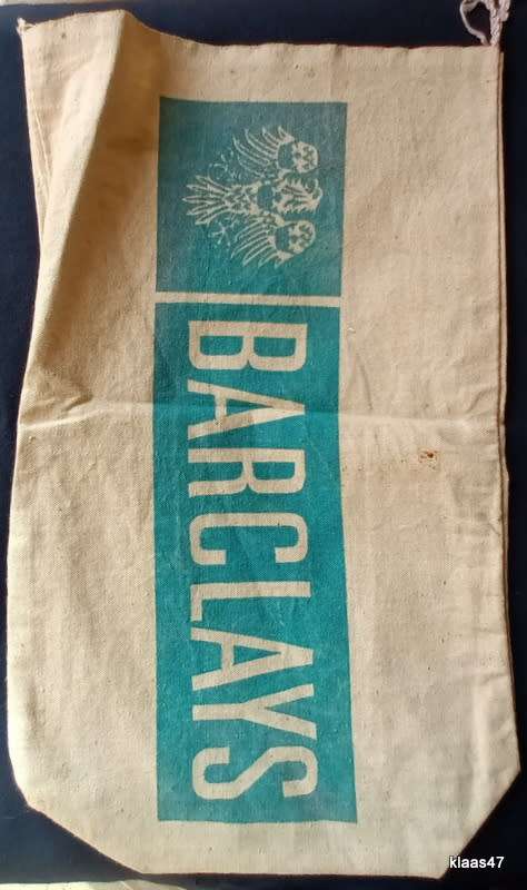 BARCLAYS Bank Cloth Money Bag