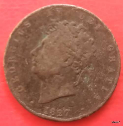 GB - 1827 - Half Penny - George IV - Copper