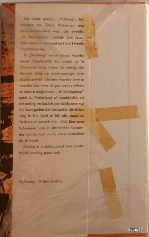 Veldslag - Karel Schoeman - Hardeband