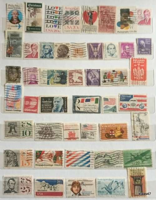 USA - Mixed Lof of 46 Used (some Hinged) stamps