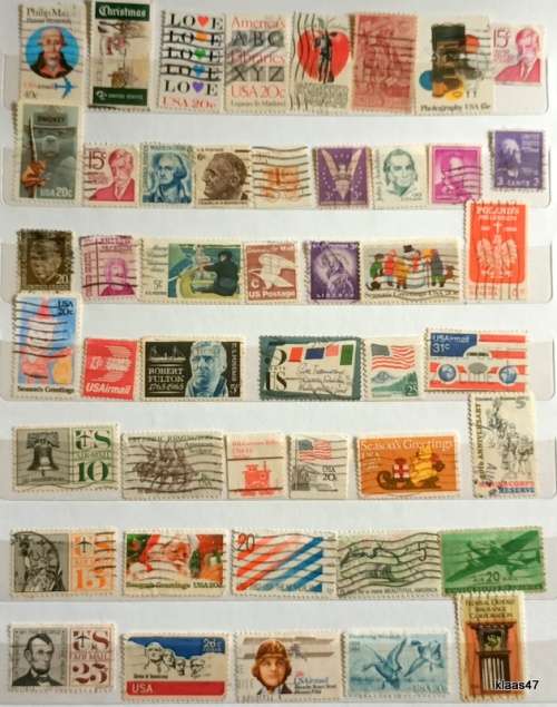 USA - Mixed Lof of 46 Used (some Hinged) stamps