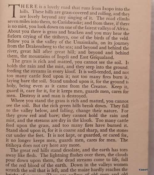 Cry the Beloved Country - Alan Paton - Hardcover 17th Impression 1950