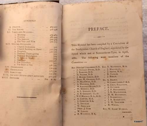 Church Praise: Comprising Part I Complete Metrical Psalms and Part II Hymns - Preface dated 1883