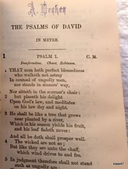 Church Praise: Comprising Part I Complete Metrical Psalms and Part II Hymns - Preface dated 1883