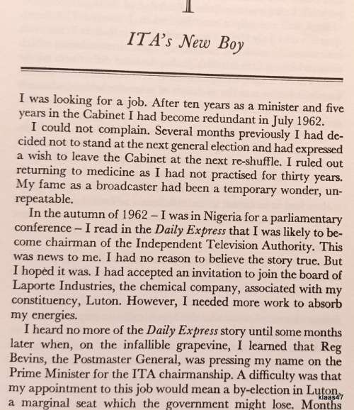 Behind the Screen - The Broadcasting Memoirs of Lord Hill of Luton - Hardcover 1975