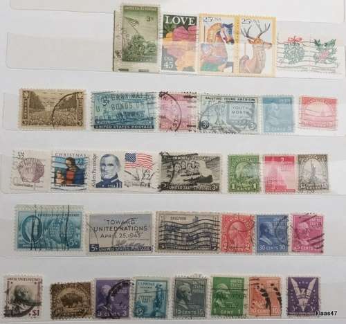 USA - Mixed Lot of 34 Used stamps
