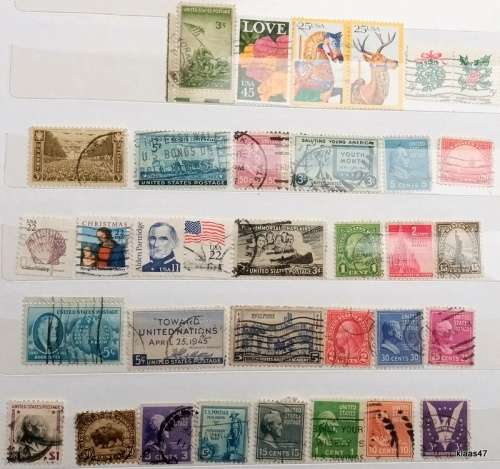 USA - Mixed Lot of 34 Used stamps