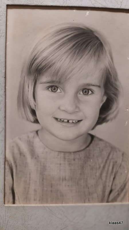 Vintage Black and White Photo in Cardboard frame 17.8x23cm