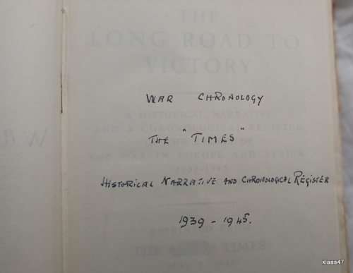War Chronology 1936-1945: The Long Road to Victory - Hardcover