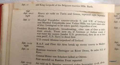 War Chronology 1936-1945: The Long Road to Victory - Hardcover