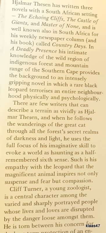 A Deadly Presence - Hjalmar Thesen - Hardcover