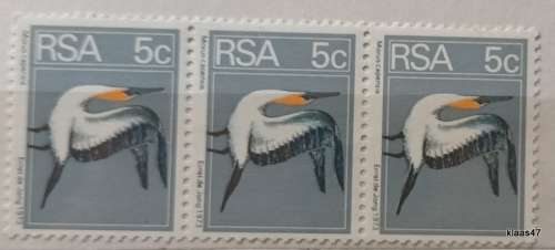RSA - 1973 - 2nd Definitive - 5c - Strip of 3 Mint stamps