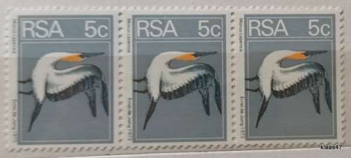 RSA - 1973 - 2nd Definitive - 5c - Strip of 3 Mint stamps