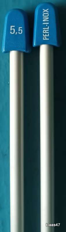Knitting Needles - No. 5,5 - Perl-Inox - 38cm Long
