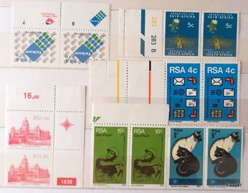 RSA - 1970`s 80`s - Mixed Lot of 6 Unused pairs