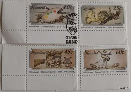 Namibia - 1992 - Windhoek Conservatoire 21st Anniversary - Set of 4 (only 1 cancelled)