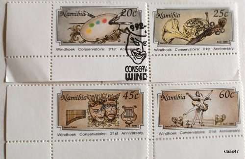 Namibia - 1992 - Windhoek Conservatoire 21st Anniversary - Set of 4 (only 1 cancelled)