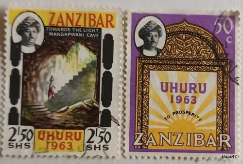 Zanzibar - 1963 - Independence - 2 Used Hinged stamps