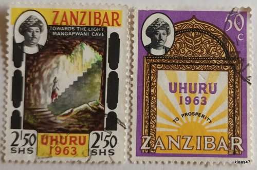Zanzibar - 1963 - Independence - 2 Used Hinged stamps