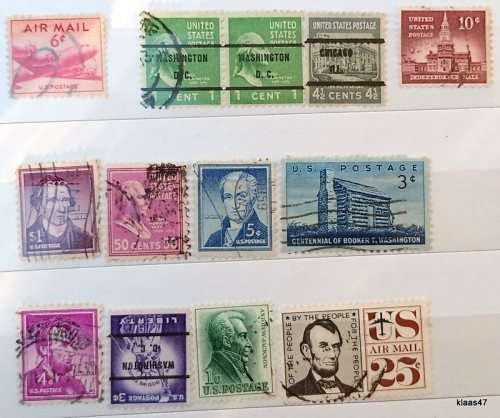 USA - Mixed Lot of 13 Used stamps