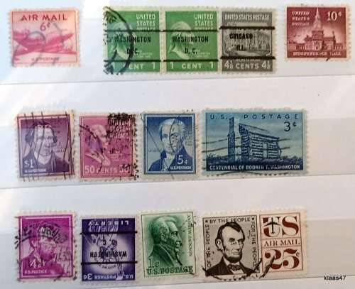 USA - Mixed Lot of 13 Used stamps