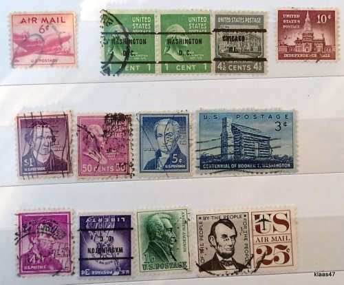 USA - Mixed Lot of 13 Used stamps