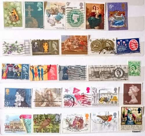 GB - Mixed Lot of 26 Used stamps