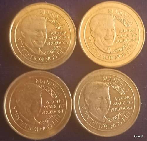 Nelson Mandela - Scoin We Love Mandela Medallion - Lot of 4 Medallions