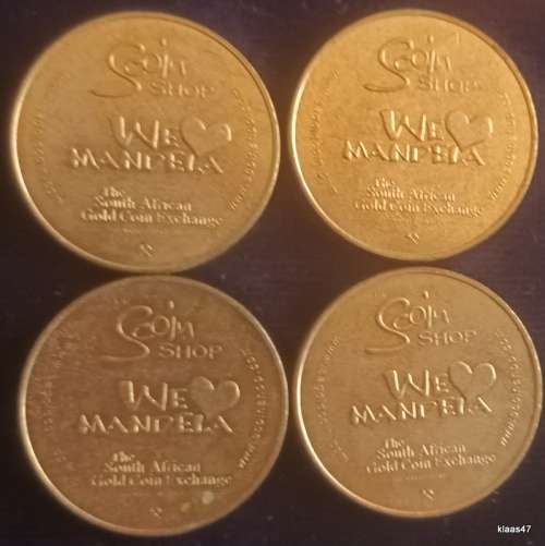 Nelson Mandela - Scoin We Love Mandela Medallion - Lot of 4 Medallions