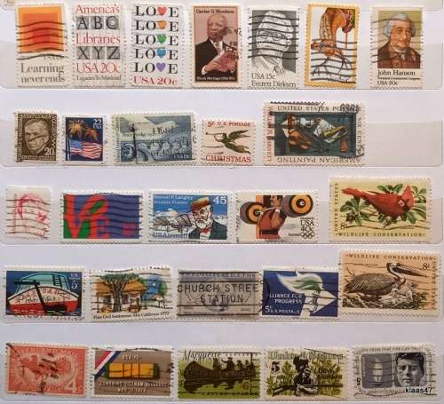 USA - Mixed Lot of 27 Used stamps