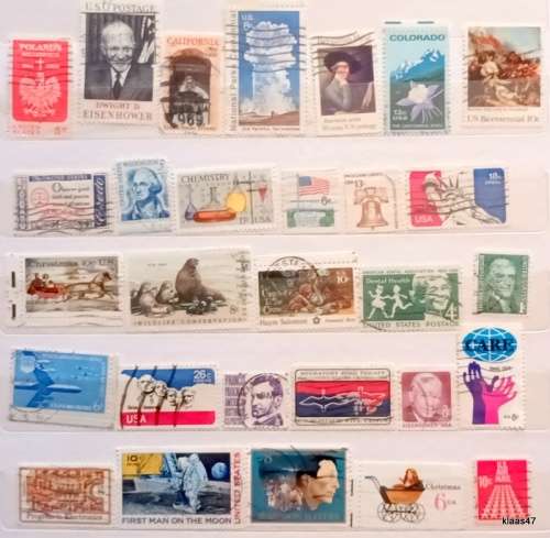 USA - Mixed Lot of 29 Used stamps