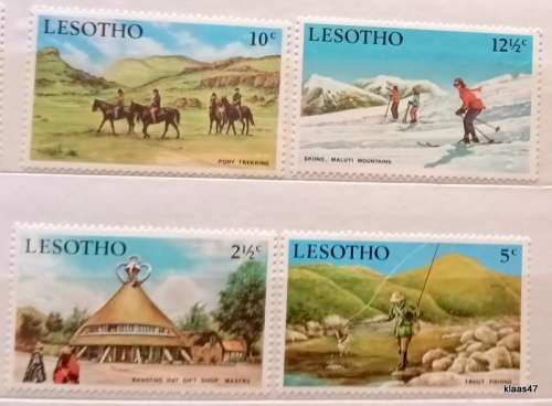 Lesotho - 1970 - Tourism - 4 Unused Hinged stamps