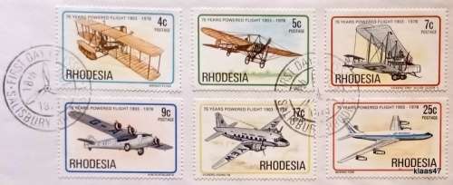 Rhodesia - 1978 - 75th Anniv Powered Flight - FDC (Salisbury cancellation)