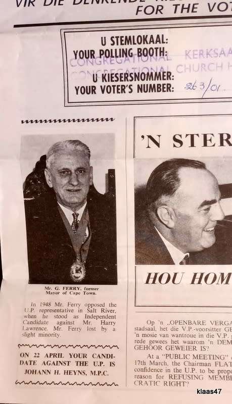 Soutrivier-Nuus / Salt River News - Nationalist Party 1948 - Voter No. 263/01