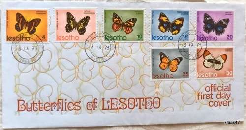 Lesotho - 1973 - Butterflies - FDC