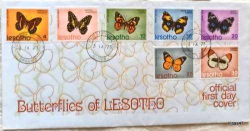 Lesotho - 1973 - Butterflies - FDC