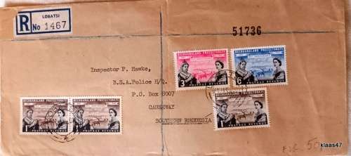 Registered Letter - Posted Bechuanland to Southern Rhodesia - 1960