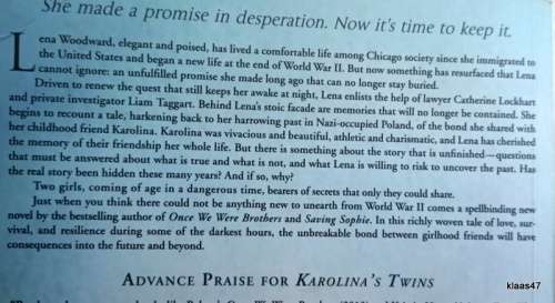 Karolina`s Twins - Ronald H Balson - Paperback