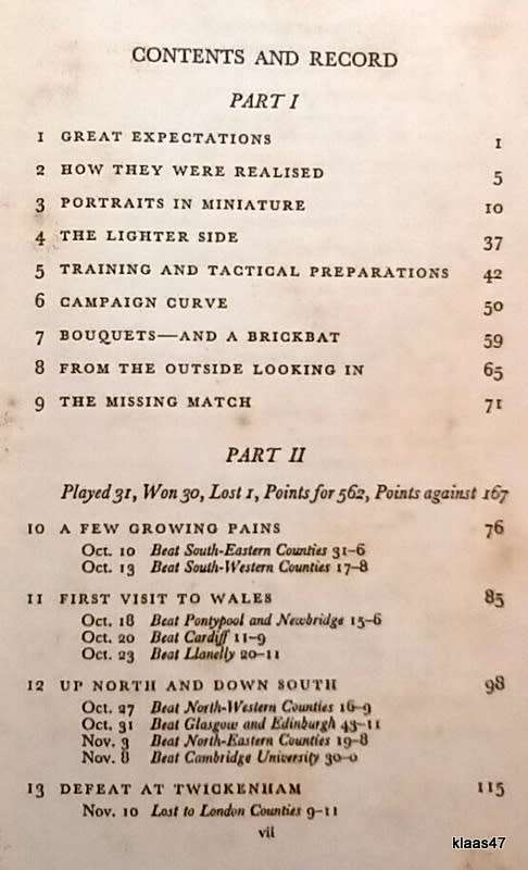 The Fourth Springboks 1951-1952 - R K Stent - Hardcover 1952