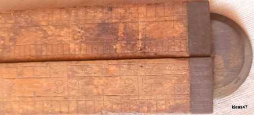 Vintage Carpenter`s Folding Ruler - 3 ft Rabone Boxwood - Made in England No. 1190