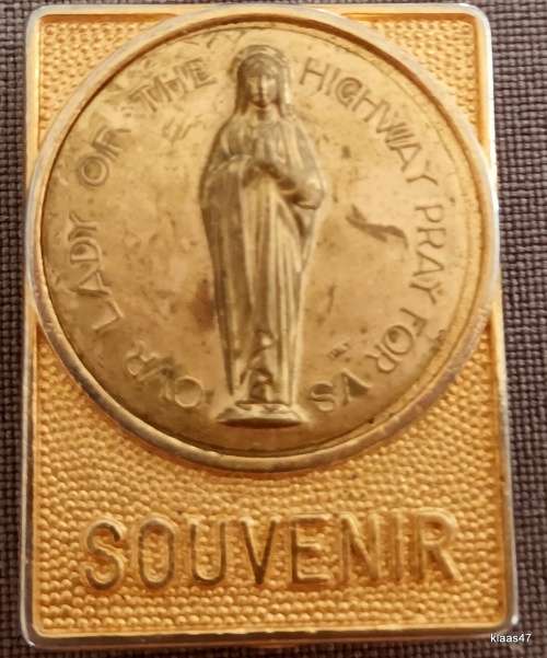 Our Lady of the Highway Pray for Us.  Magnetic Souvenir.
