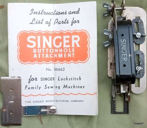 Vintage Singer Buttonhole Attachment No. 86662 For Lockstitch Family Sewing Machine