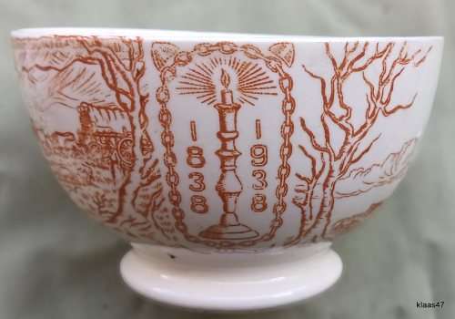 Vintage -  De Sphinx / Uniewinkels - Voortrekker-Eeufees1838-1938 - Commemorative Bowl - 10.8cm Diam
